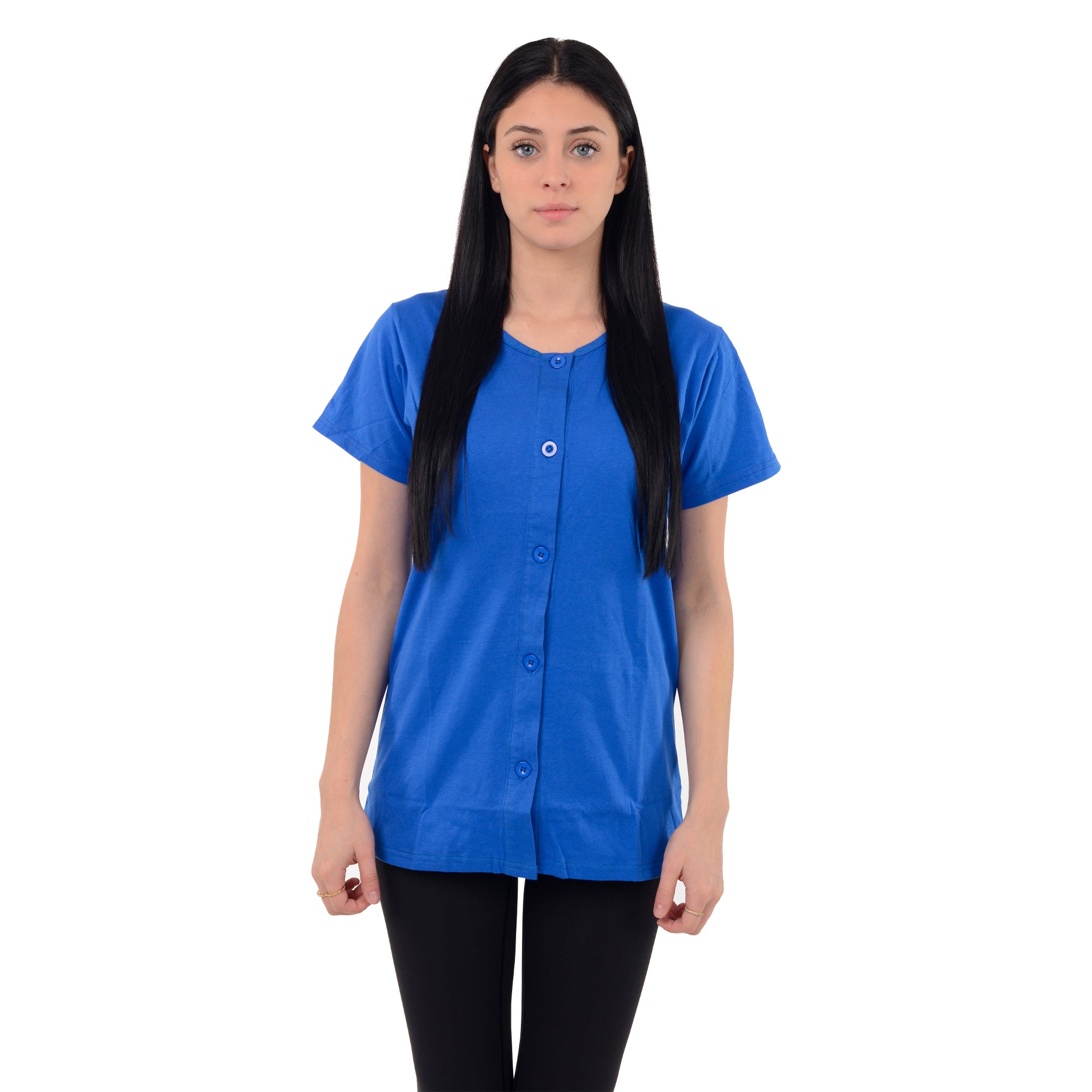 USBD Crew Neck Post Mastectomy Shirt with Drain Pockets